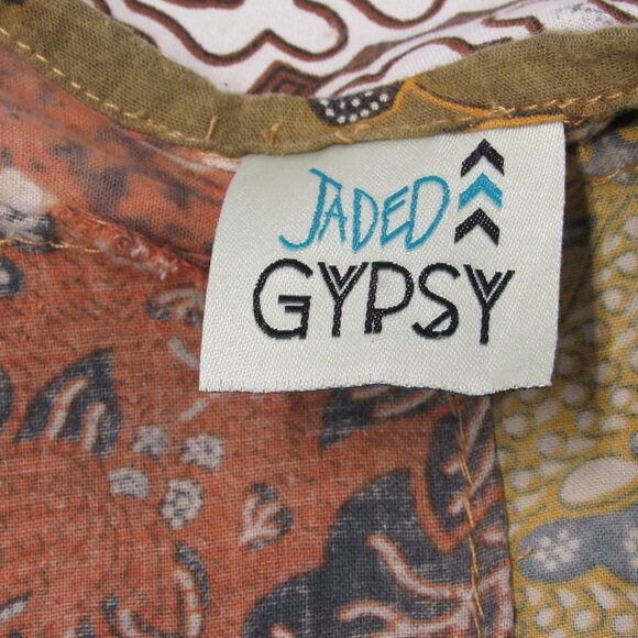Jaded Gypsy Patchwork Kimono Duster One Size Boho Lagenlook Hippie Handmade - Picture 4 of 6